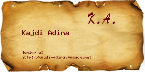 Kajdi Adina névjegykártya
